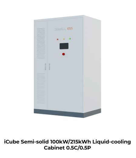 iCube Semi-solid 100kW-215kWh Liquid-cooling Cabinet 0.5C-0.5P