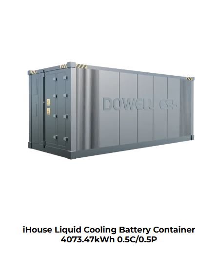iHouse Liquid Cooling Battery Container 4073.47kWh 0.5C-0.5P