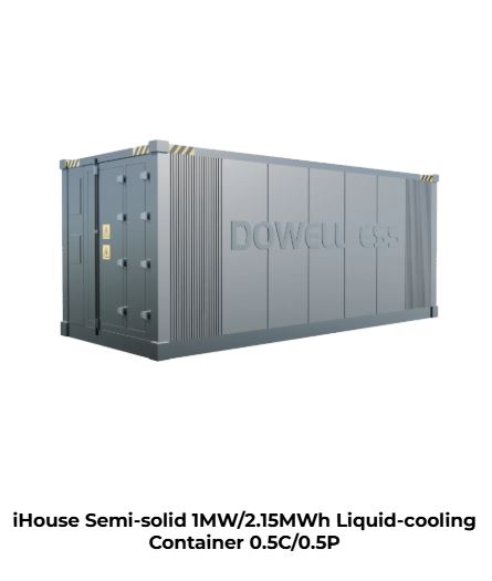 iHouse Semi-solid 1MW-2.15MWh Liquid-cooling Container 0.5C-0.5P
